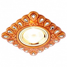 Встраиваемый светильник ambrella light ceramo d5550 sb-cl бронза прозрачный керамика ЛАМПА 5вт в КОМПЛЕКТЕ